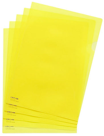 Lihit Lab F-78-5 YELLOW L-Clear Holder A4.S